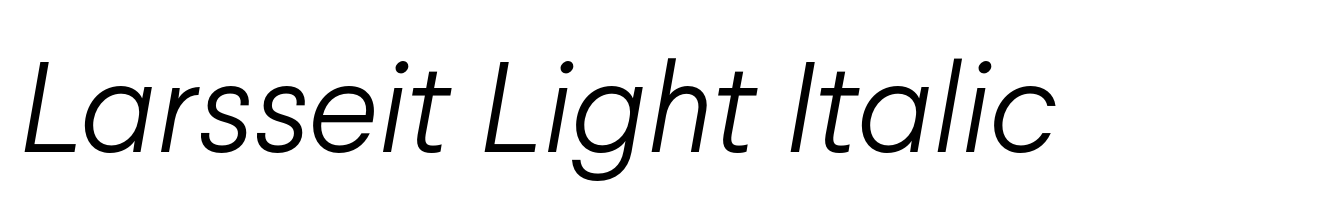 Larsseit Light Italic